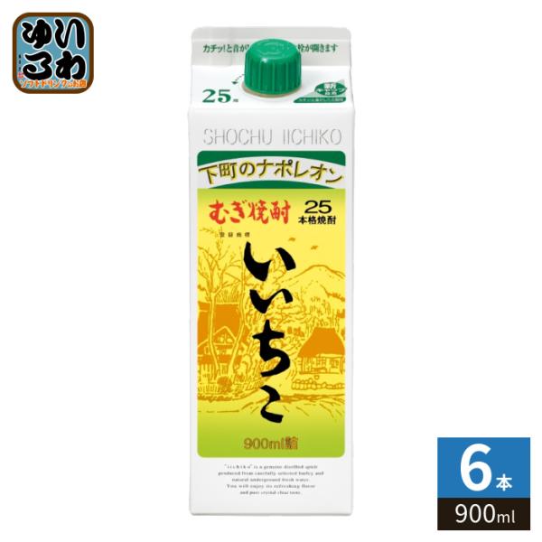 三和酒類 いいちこ スリムパック 麦25° 900ml 紙パック 6本入 麦焼酎 本格焼酎 むぎ焼酎