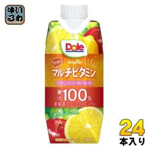 雪印メグミルク Dole JuicyPlus 1日分の鉄分 330ml 紙パック 24本 (12