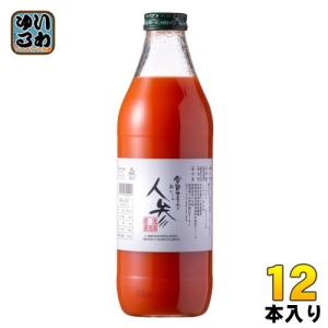 いち粒 雪国生まれのおいしい人参ミックスジュース 1000ml 瓶 12本 (6本入×2 まとめ買い) 野菜ジュース｜softdrink