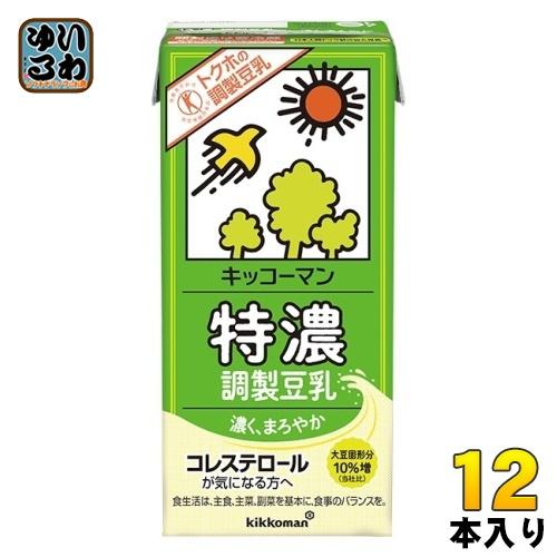 キッコーマン 特濃調製豆乳 1L 紙パック 12本 (6本入×2 まとめ買い) 豆乳 調整 イソフラ...