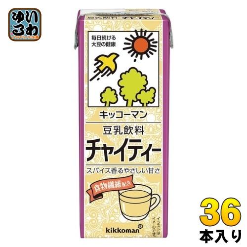 キッコーマン 豆乳飲料 チャイティー 200ml 紙パック 36本 (18本入×2 まとめ買い) 乳...