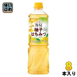 ミツカン フルーティス りんご酢 柚子はちみつ 業務用 6倍濃縮タイプ 1000ml ペットボトル 8本 (1本入×8 まとめ買い) 酢飲料 希釈用 りんご酢｜softdrink