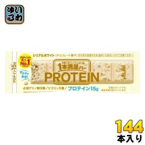 アサヒグループ食品 1本満足バー プロテインホワイト 144本 (72本入×2 まとめ買い) チョコ 菓子 一本満足｜softdrink