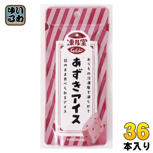 友桝飲料 凍ル堂 あずきアイス 80g パウチ 36本 (12本入×3 まとめ買い) アイス 小豆 ...