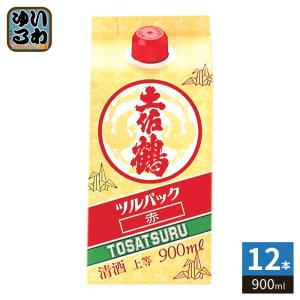 土佐鶴酒造 ツルパック 赤 900ml 紙パック 12本 (6本入×2 まとめ買い)
