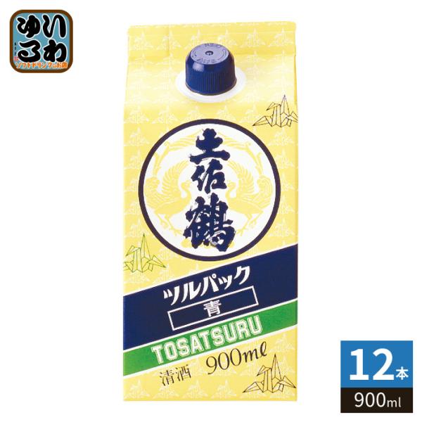 土佐鶴酒造 ツルパック 青 900ml 紙パック 12本 (6本入×2 まとめ買い) 〔爆買〕
