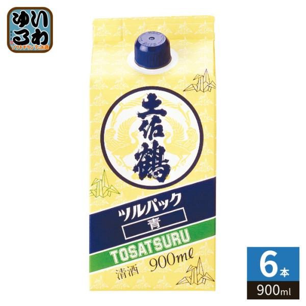 土佐鶴酒造 ツルパック 青 900ml 紙パック 6本入 〔爆買〕