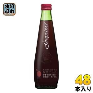 グレープタイザー（レッド） 275ml 瓶 48本 (24本入×2 まとめ買い) 炭酸飲料 グレープジュース 果汁100％