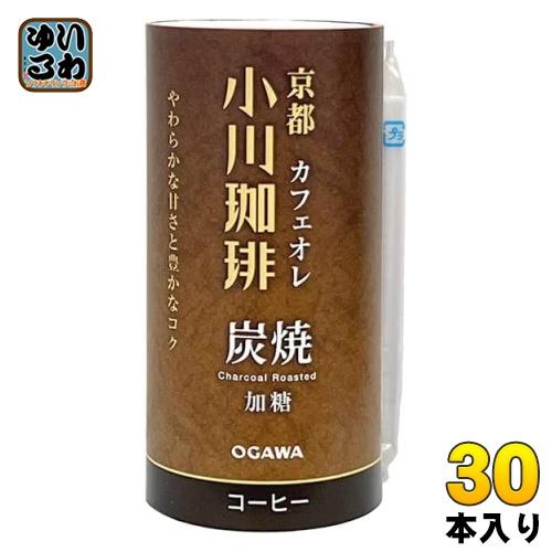 京都 小川珈琲 カフェオレ 加糖 195g カート缶 30本 (15本入×2まとめ買い) コーヒー ...