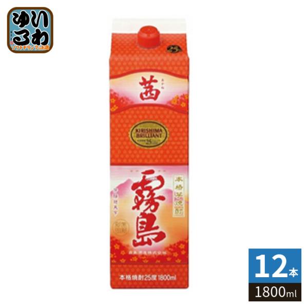 霧島酒造 茜霧島 芋 25° 1800ml 紙パック 12本 (6本入×2 まとめ買い)