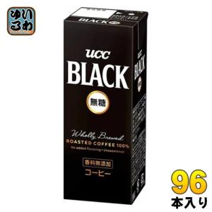 UCC ブラック無糖 200ml 紙パック 96本 (24本入×4 まとめ買い)｜softdrink