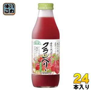 マルカイ 順造選 クランベリー 500ml 瓶 24本 (12本入×2 まとめ買い) 果汁飲料｜softdrink