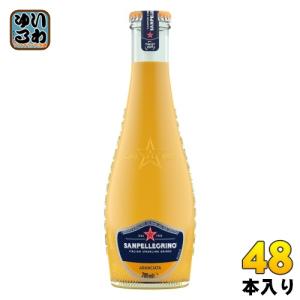 サンペレグリノ イタリアン スパークリングドリンク アランチャータ (オレンジ) 200ml 瓶 48本 (24本入×2 まとめ買い) 炭酸飲料 柑橘 果汁｜softdrink