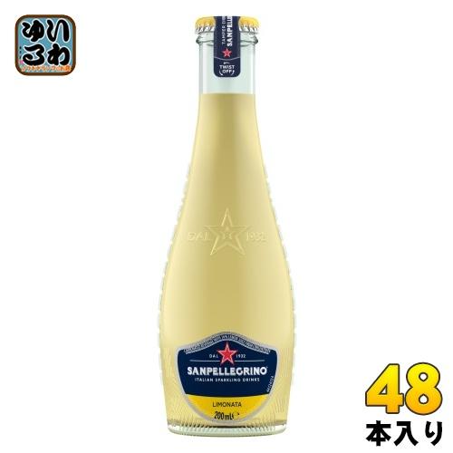 サンペレグリノ イタリアン スパークリングドリンク リモナータ (レモン) 200ml 瓶 48本 ...