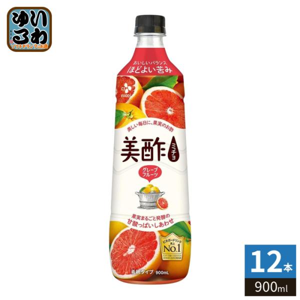 【特売】 CJジャパン 美酢 ミチョ グレープフルーツ 900ml ペットボトル 12本 (1本入×...
