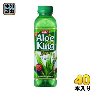 OKF アロエベラキング 500ml ペットボトル 40本入 (20本入×2 まとめ買い) Aloe vera King アロエジュース 葉肉入り アロエベラ｜softdrink
