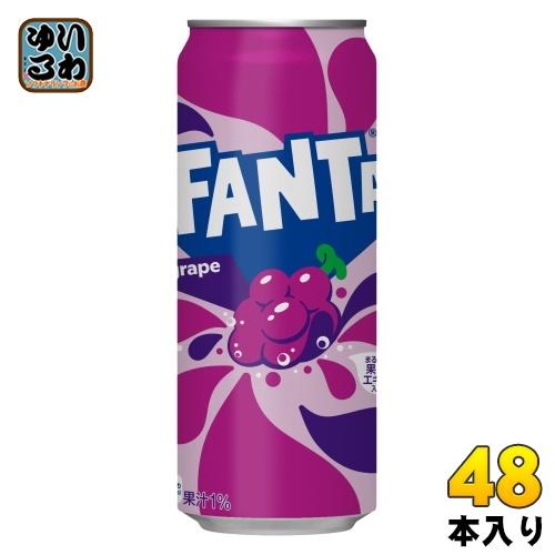 コカ・コーラ ファンタ グレープ 500ml 缶 48本 (24本入×2 まとめ買い) タンサン ジ...