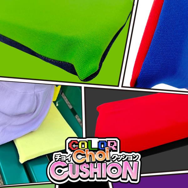 カラーチョイクッション クッション コンパクト カラフル 日本製  持ち運び 携帯用 お出かけ 遊園...