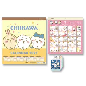 2026/09/19発売予定! [ちいかわ カレンダー3点セット]■コミックデザイン(27CL-071)■スクエア(072)■卓上 ミニチュア日めくり(073) 2027年 カレンダー｜そふと屋