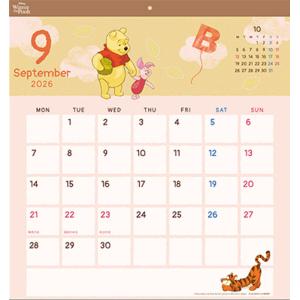 【残りわずか】くまのプーさん 2026年 壁掛...の詳細画像3
