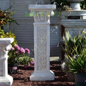 自慢のお庭やテラスが華やぐガーデンオフジェ要確認 ローマンスタンド ガーデンオブジェ レジン製 ローマスタンド コラム ガーデニング 置物 柱 花台 飾り台