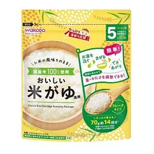 たっぷり手作り応援 国産米100% おいしい米がゆ（徳用）70g 和光堂【RH】