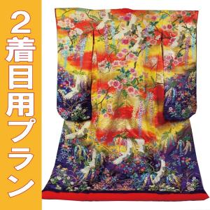 色打掛レンタル／おまかせフルセット／紫地 高級相良刺繍サラサ鳳凰文