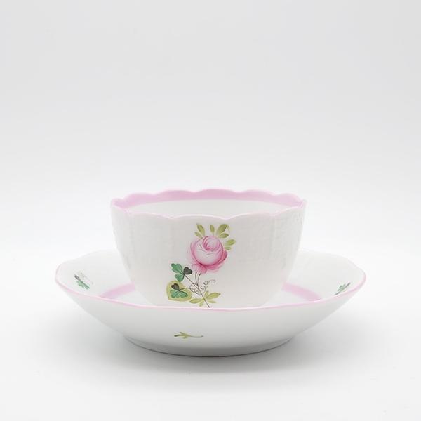 ヘレンド　ウィーンの薔薇ピンク　ジャパニーズティーカップ&amp;ソーサー　VRH-X4-0710-0-91