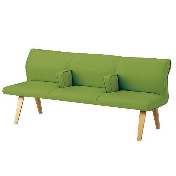 ウェイティング イトーキ NH 3連ランバーサポートタイプ 中間肘付チェア 木製脚タイプ 自社便 開...