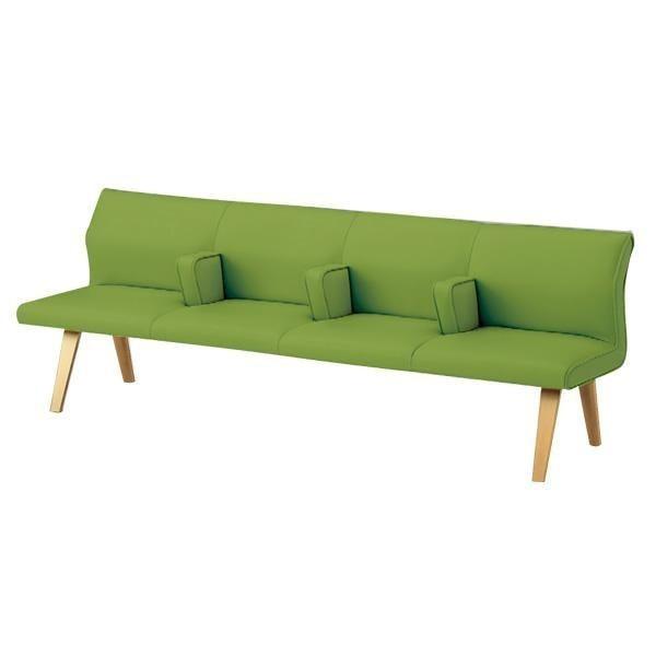 ウェイティング イトーキ NH 4連ランバーサポートタイプ 中間肘付チェア 木製脚タイプ 自社便 開...