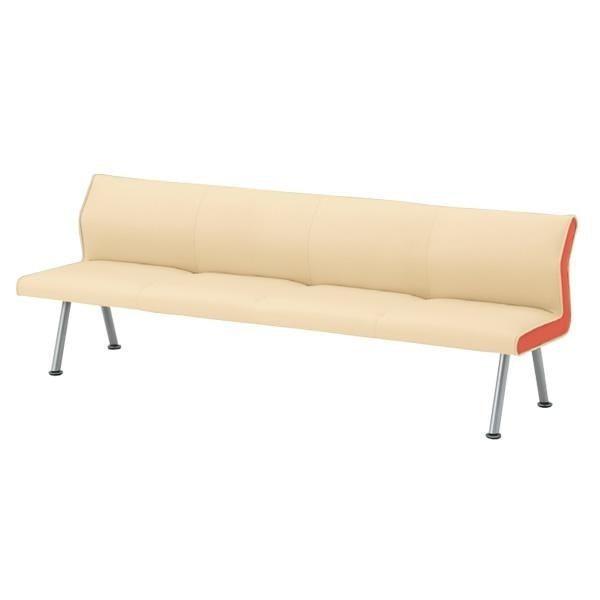 ウェイティング イトーキ NH 4連ランバーサポートタイプ 肘なしチェア スチール脚タイプ 自社便 ...