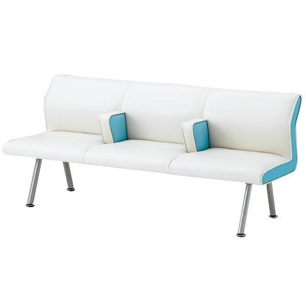 ウェイティング イトーキ NH 3連ランバーサポートタイプ 中間肘付チェア スチール脚タイプ 自社便...