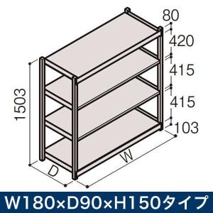 物流家具 イトーキ ボルトレス軽中量ラック RL型 単体 開放型 200kg仕様 W180×D90×H150タイプ 棚板4段 自社便 開梱 設置付 ITOKI｜soho-st