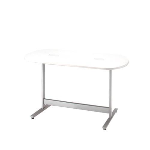 ナーステーブル イトーキ メディワークテーブル 両アール型 配線キャップ付タイプ W160×D80c...