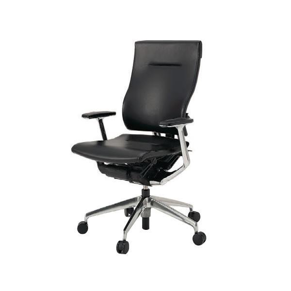 オフィスチェア イトーキ スピーナ チェア ITOKI Spina レザータイプ 背レザー 固定肘 ...