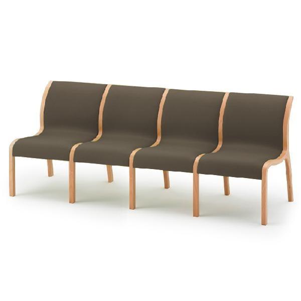 ロビーチェア チェア イトーキ AK 4連肘無し 開梱設置付