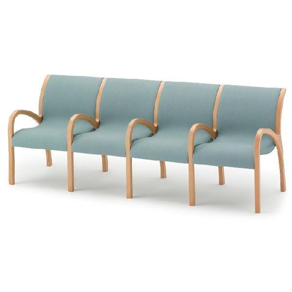 ロビーチェア チェア イトーキ AK 4連肘付 開梱設置付