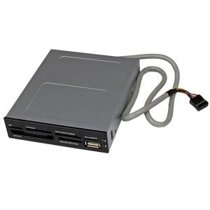 35FCREADBK3 StarTech 3.5インチ フロントベイ内蔵型 USB 2.0 マルチメディアメモリーカードリーダー 22-in-1 ブラック｜sohoproshop