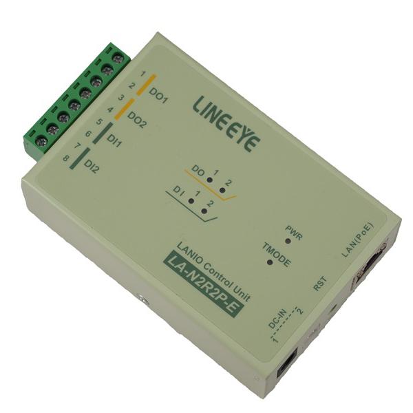 ラインアイ LA-N2R2P-E LAN接続型デジタルIOユニット（2出力2入力）