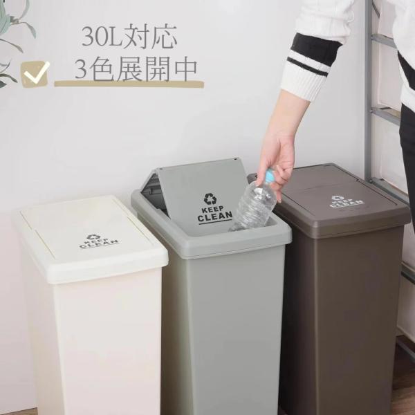 ごみ箱 ゴミ箱 30リットル 30L 【日本製】分別 屋外 スリム ふた付き キッチン 北欧 ダスト...