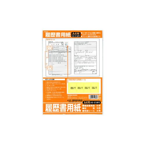 履歴書用紙A4判(一般用)　メール便送料無料