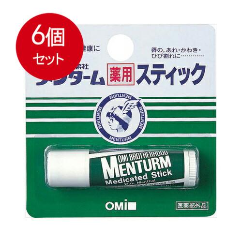 6個まとめ買い近江兄弟社 メンターム薬用スティック リップクリーム レギュラータイプ 4gメール便送...