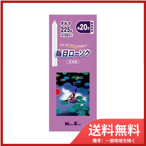 日本香堂毎日ローソク　ダルマ　２２５ｇ 送料無料