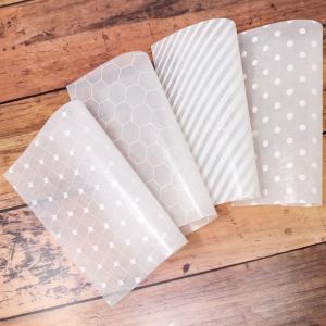 グラシン紙 ホワイト柄 折り紙サイズ 単品 1...の詳細画像2