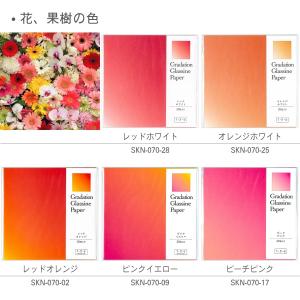グラシン紙 グラデーション単色 折り紙サイズ ...の詳細画像3