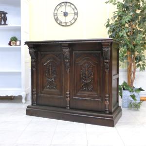 アンティーク カウンターテーブル コーナーカウンター レジ台