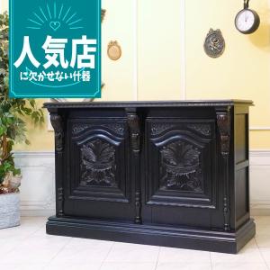 アンティーク カウンターテーブル コーナーカウンター レジ台