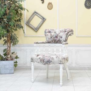 アンティーク アームチェア ロココ調 シングルソファ ソファー 肘掛け