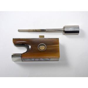 バイオリン弓 八角弓 フロッグ装飾付き Horn B-13 Violin Bow Frog バイオリン弓用 水牛角 フロッグ (毛箱