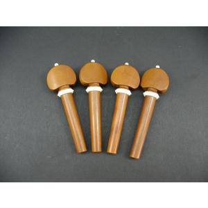 Hill/Bone Pin & Collar Violin Peg set Boxwood バイオリン ペグセット ボックスウッド ヒル型 ボーン｜sokonegakkiya